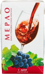 Вино Мерло, Винзавод Юровский, 1 л