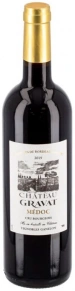 Вино Medoc Cru Bourgeois, Chateau Gravat, AOC, 2019, 0.75 л