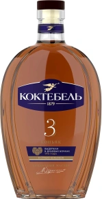Коньяк Коктебель, 3 звезды, 3 года, 1 л