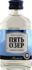 Водка Мягкая, Пять Озер, 0.1 л