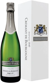 Игристое вино Cremant de Bourgogne Brut Blanc, Simonnet-Febvre, 0.75 л (п/у)