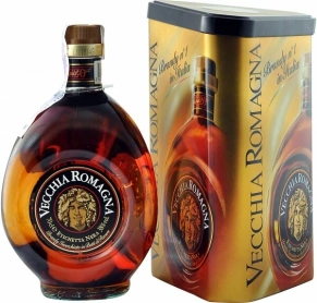 Бренди Etichetta Nera, Vecchia Romagna, 3 года, 0.7 л (п/у)