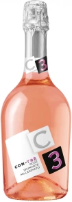 Игристое вино Con-Tre Rose Spumante Millesimato Extra Dry, Contarini, 0.75 л