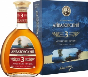 Коньяк Айвазовский, 3 года, 0.5 л (п/у)