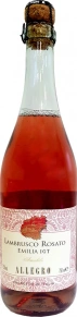 Игристое вино Lambrusco dell'Emilia Rose Amabile Frizzante, Allegro, IGT, 0.75 л