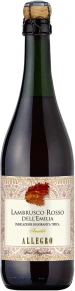 Игристое вино Lambrusco dell'Emilia Rosso Amabile Frizzante, Allegro, IGT, 0.75 л
