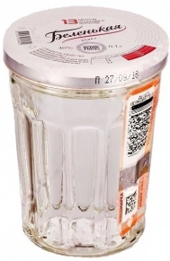 Водка в стакане, Беленькая, 0.1 л