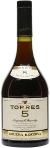 Бренди 5 Solera Reserva, Torres, 5 лет, 0.7 л