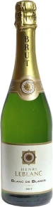 Игристое вино Blanc de Blancs Brut, Henri Leblanc, 0.75 л