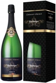 Игристое вино Cremant d'Alsace Brut, Wolfberger, AOC, 2019, 0.75 л (п/у)