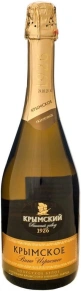 Игристое вино Белое Полусухое, Крымский винный завод, 0.75 л