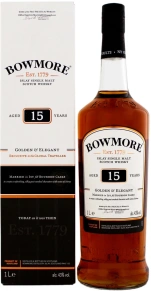 Виски Golden & Elegant, Bowmore, 15 лет, 1 л (п/у)