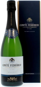 Игристое вино Riserva Brut, Conte Federico, DOC, 2015, 0.75 л (п/у)