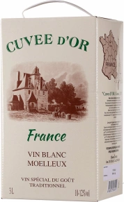 Вино Белое полусладкое, Кюве д'Ор, 3 л