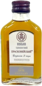 Коньяк Три звёздочки, Прасковейский, 3 zvezdy, 3 года, 0.1 л