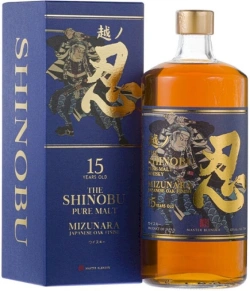 Виски Pure Malt Mizunara Japanese Oak Finish, Shinobu, 15 лет, 0.7 л (п/у)
