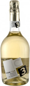Игристое вино Con-Tre Bianco Spumante Millesimato Extra Dry, Contarini, 2022, 0.75 л