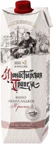 Вино Красное полусладкое, Монастырская трапеза, 1 л