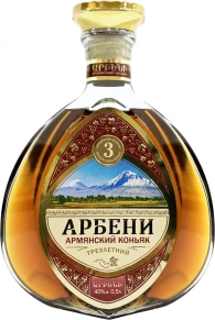 Коньяк Арбени, 3 zvezdy, 3 года, 0.5 л