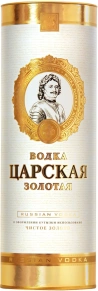 Водка Золотая в тубе, Царская, 1 л